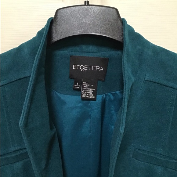 Teal brushed cotton jacket - Picture 5 of 5